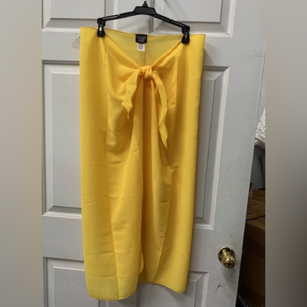 Yellow Long pareo Wrap sarong shawl cover-up scarf
